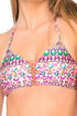 Luli Fama Lil Gem Lace Up Sporty Bra